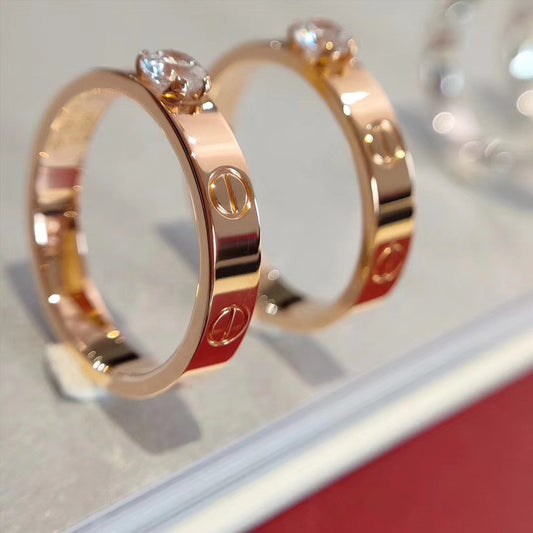 [⭐JeweliWhal]LOVE RING 3.6MM 1 BIG DIAMOND
