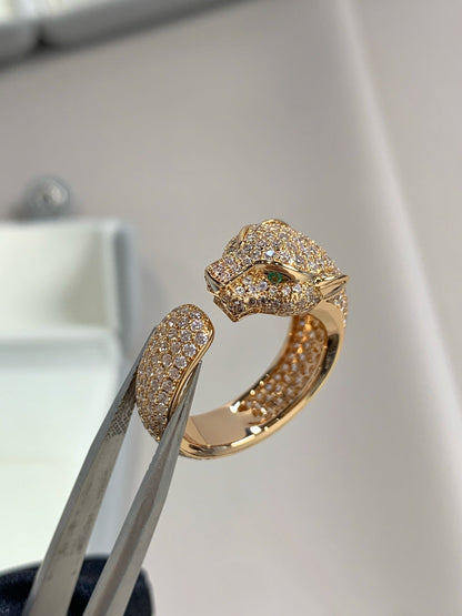 [⭐JeweliWhal]PANTHERE PINK GOLD DIAMOND RING