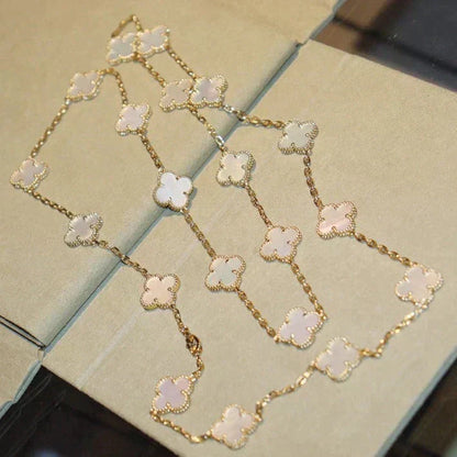 [⭐JeweliWhal]CLOVER 20 MOTIFS WHITE MOP NECKLACE