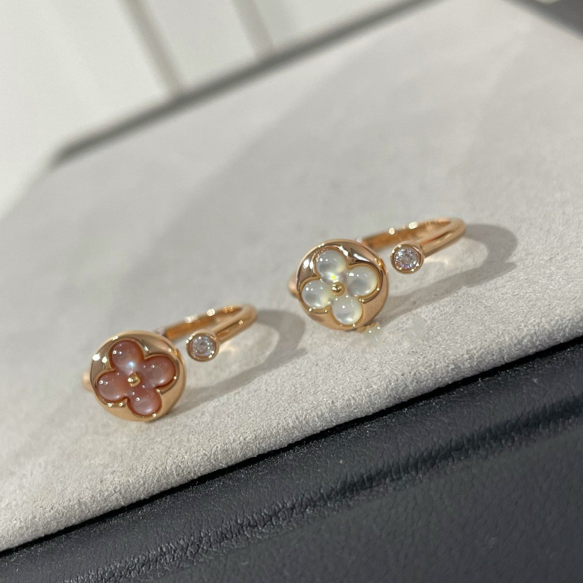 [⭐JeweliWhal]SUN 1 DIAMOND PINK MOP RING