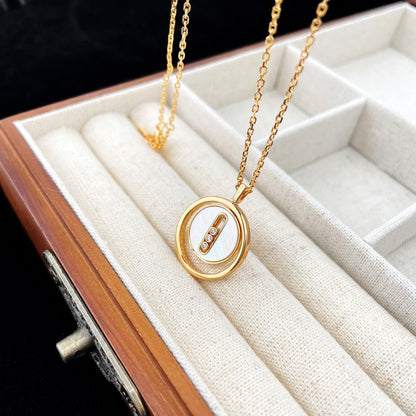 [⭐JeweliWhal]Demo MOVE MOP PINK GOLD NECKLACE