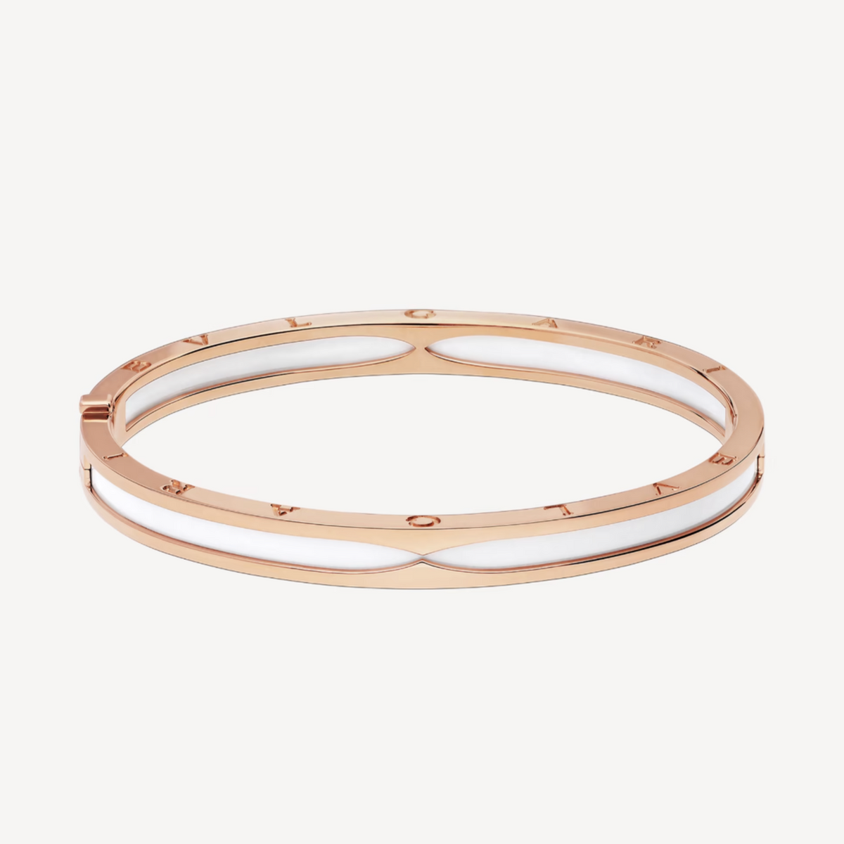 [⭐JeweliWhal]ZERO 1 PINK GOLD WITH WHITE CERAMIC BRACELET