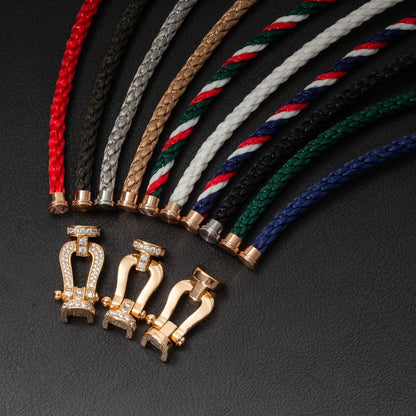 [⭐JeweliWhal]FORCE LARGE HORSESHOE NO DIAMOND BRACELET GOLD