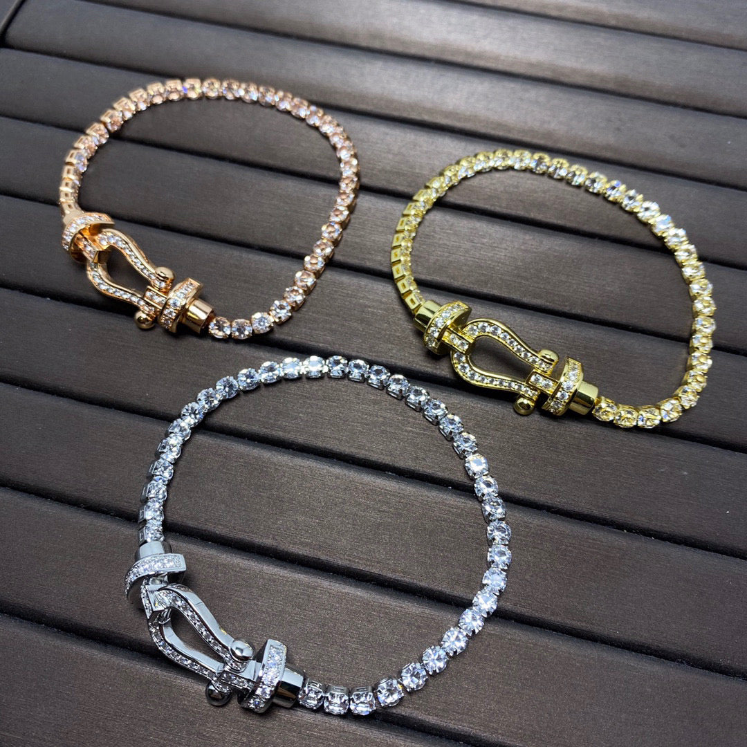 [⭐JeweliWhal]FORCE  HORSESHOE  DIAMOND TENNIS BRACELET