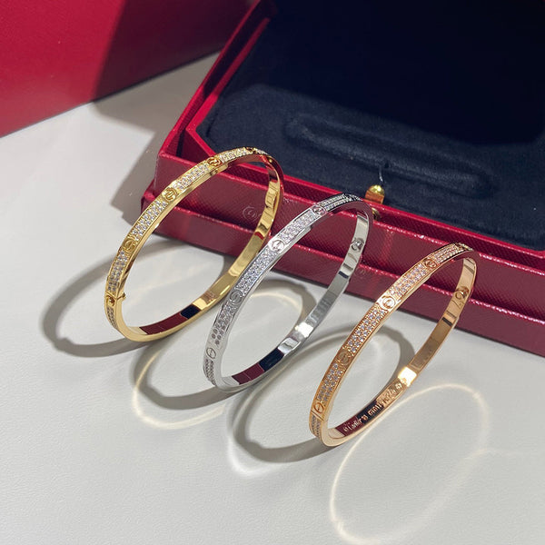 [⭐JeweliWhal]LOVE BRACELET 3.65MM DIAMOND-PAVED
