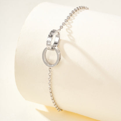 [⭐JeweliWhal]LOVE BRACELET DOUBLE RING
