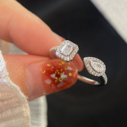 [⭐JeweliWhal]MY TWIN TOI & MOI SILVER DIAMOND RING
