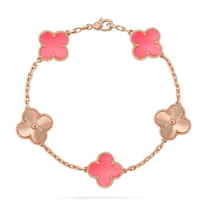 [⭐JeweliWhal] CLOVER 5 MOTIFS  PINK MOP BRACELET COLLECTION