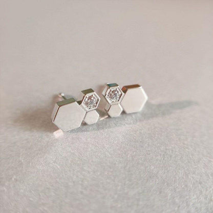 [⭐JeweliWhal]BEE LOVE SILVER DIAMOND EARRINGS