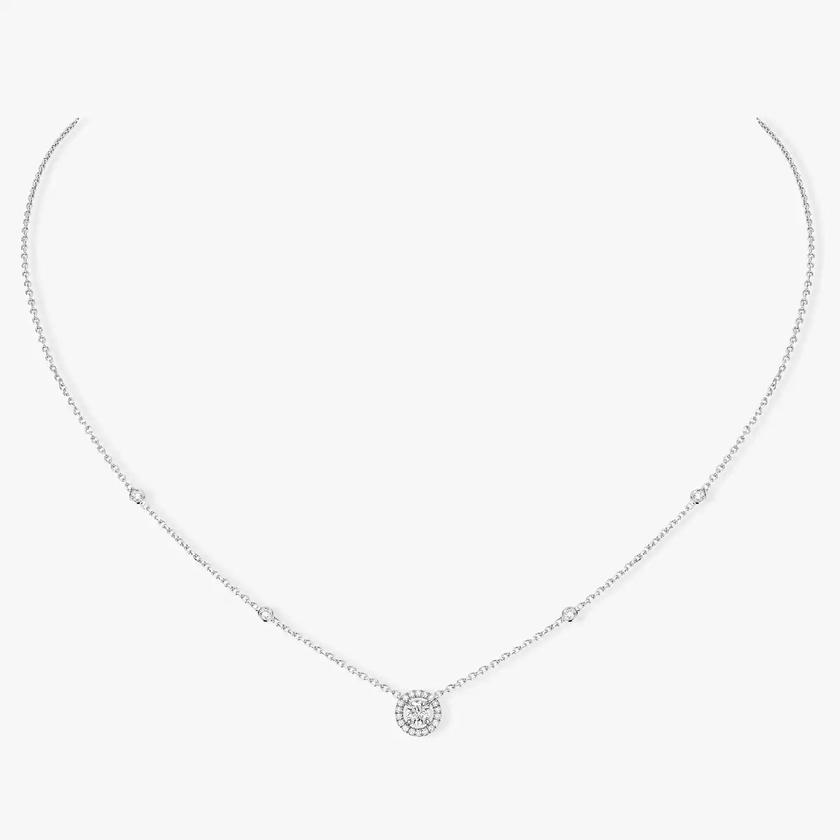 [⭐JeweliWhal]Diamond Necklace 0,20ct Brilliant Shape Joy
