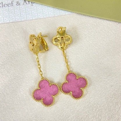 [⭐JeweliWhal]2026 NEW CLOVER 2 MOTIF  BUBBLE PINK ENAMEL