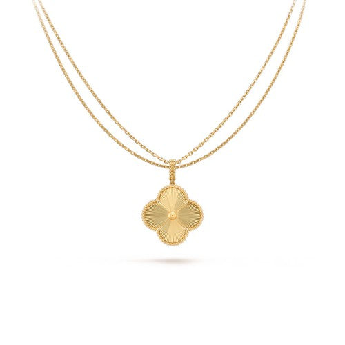 [⭐JeweliWhal]CLOVER 25MM PEDANT NECKLACE GOLD