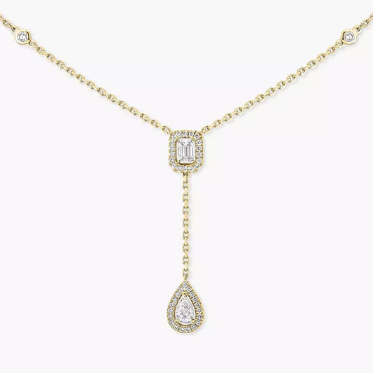 [⭐JeweliWhal]Gold Diamond Tie Necklace