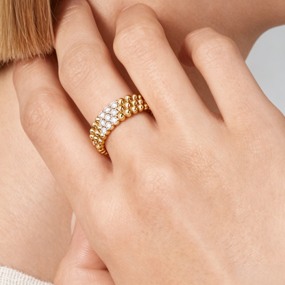 [⭐JeweliWhal] THREE-ROW DIAMOND RING