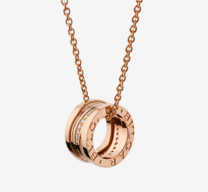 [⭐JeweliWhal]ZERO 1 PINK GOLD DIAMOND NECKLACE