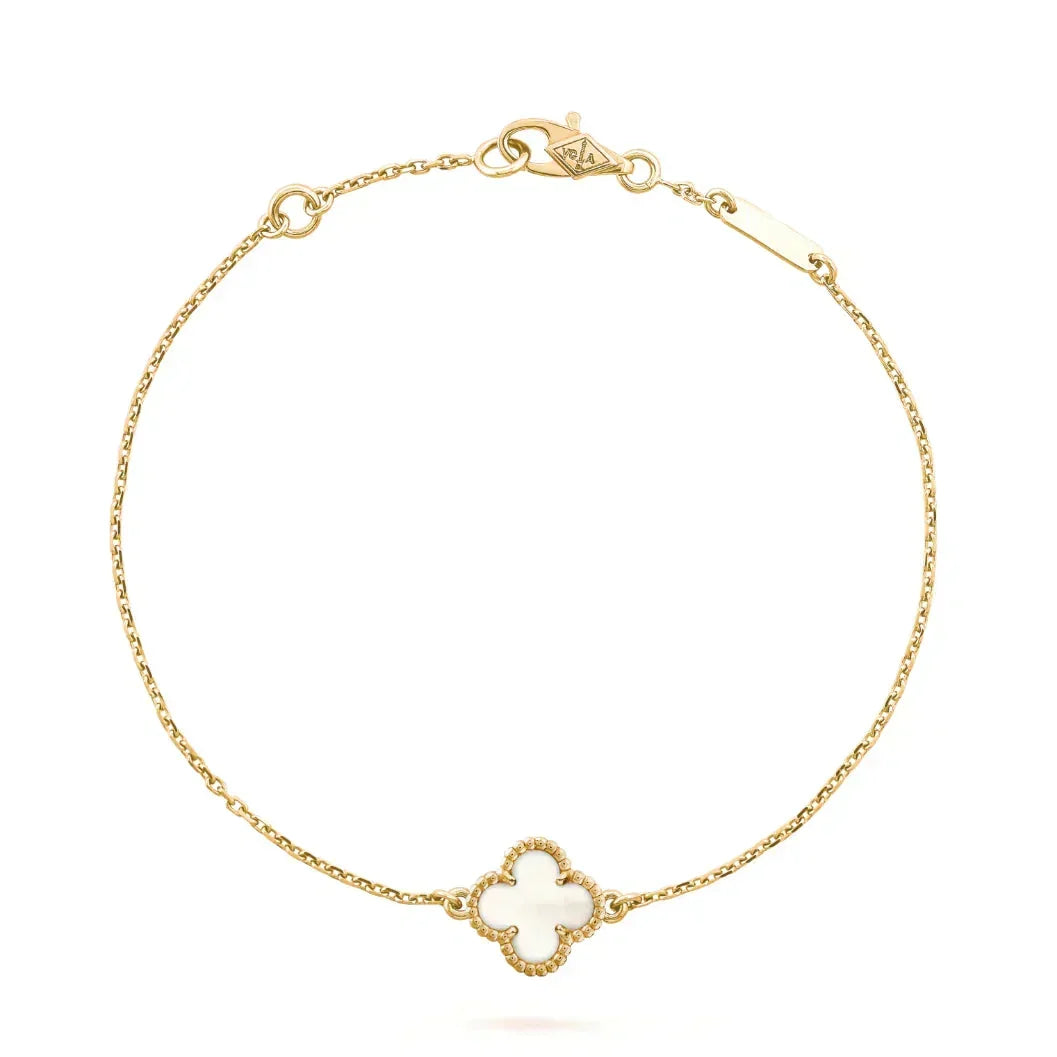 [⭐JeweliWhal]CLOVER WHITE MOP SINGLE FLOWER BRACELET