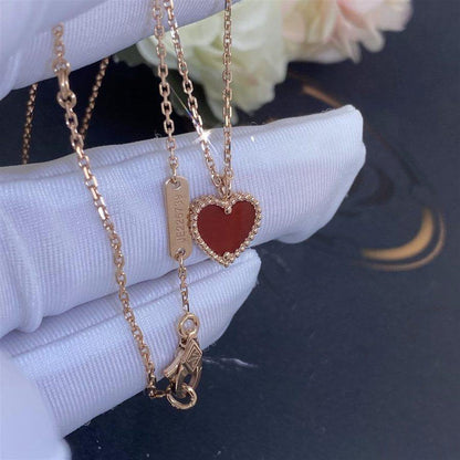 [⭐JeweliWhal]SWEET CLOVER CARNELIAN HEART NECKLACE